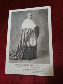 3 Cardinal Rafael Merry Del Val Prayer Cards