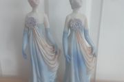 Ornament/Two Glazed Lady Figurines ..  for12.00euro
