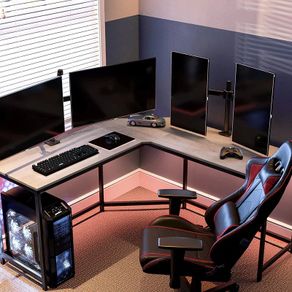 New Greige L Shaped Desk - FREE P&P