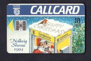 1994 Ireland 10 unit Happy Christmas in 1994 (Schlumberger SC7) Call Card Used. Telecom Eireann card number 1080