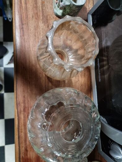 Vintage glass light fixtures