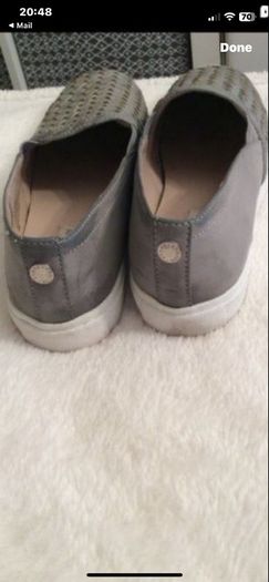 shoes Steve Madden size 40 grey weave slip on flat shoes