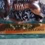 Ricordo Di Roma Romulus And Remus Figurine She Wolf Bronze On Marble Base Image 5