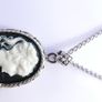 Vintage Sterling Silver 925  Pretty Cameo  Pendant and Necklace length 16,5" - 12,97g Image 2
