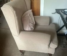 Free armchair available to collect. Has been stored in a shed for 10monthe so needs cleaning or reupholstering.