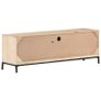 TV Cabinet 120x30x40 cm Solid Mango Wood and Natural Cane Image 3
