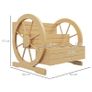 Square Standing 3-Tier Planter with 2 Cart Wheels Pine Wood, dim. 62L x 61l x 57H cm Image 2