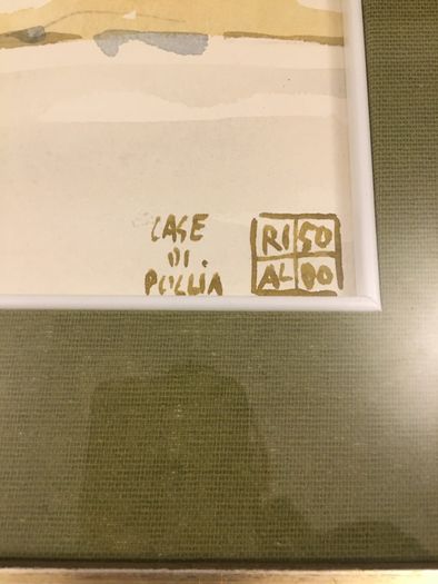 Painting by Italian artist Aldo Riso with COA