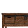 Console Table Solid Fir Wood 131x35.5x75 cm Brown Image 7