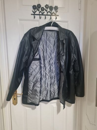 Leather coat jacket XXL