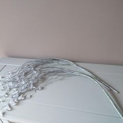 Silver Cascading Branches with Clear Droplets X 4