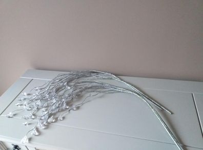 Silver Cascading Branches with Clear Droplets X 4