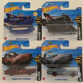 Bat Boat/ Batmobile/ TV Series - Hot wheels
