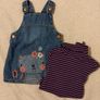 Denim Pinafore Dress And Top Set Image 10