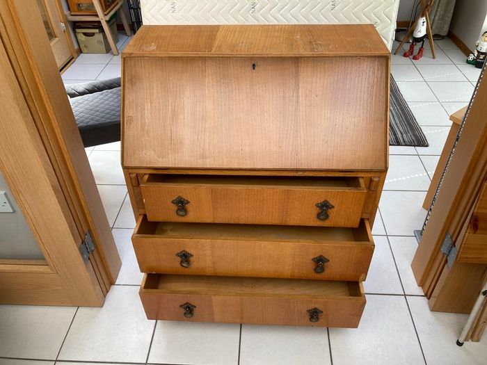 3 Drawer Veneer Writing Bureau