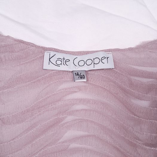 Kate Cooper Dusty Pink Mesh Textured Ruffle Shrug Bolero Cardigan 12UK/40EU