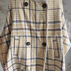 Designer See by Chloe wool cape coat poncho vest jacket S/M    80% wool