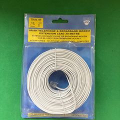 30 Metre Irish Telephone and Broadband Modem Extension Lead