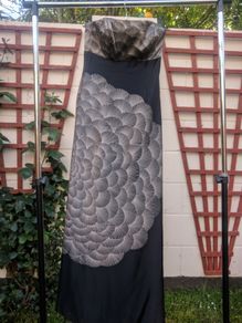 Silk Long Black&White Dress.