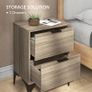 Set of Two Wood Effect Bedside Tables Image 5