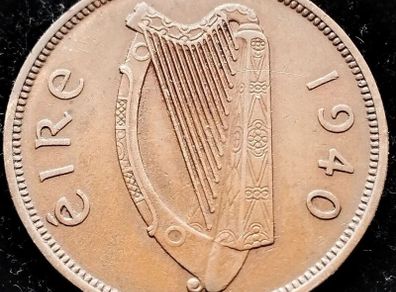 [#318] - Ireland 1940 | Irish 1d | Irish One Penny | Hen and Chicks | KM.11