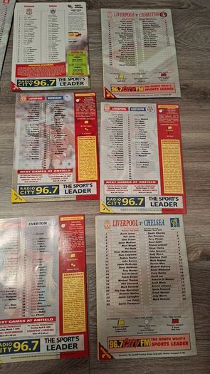 Vintage Liverpool FC Match Programmes 1990's x9