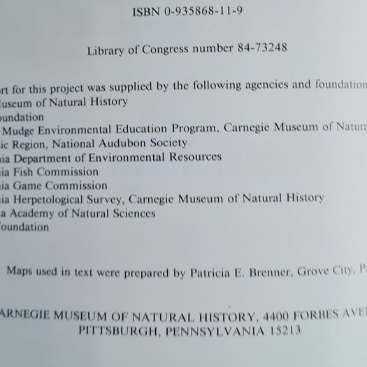 The Species Of Special Concern In Pennsylvania.  Edited By Hugh H. Genoways. This Is A Special Publication  Of Carnegie Museum Of Natural  History LARGE VOLUME BOOK.