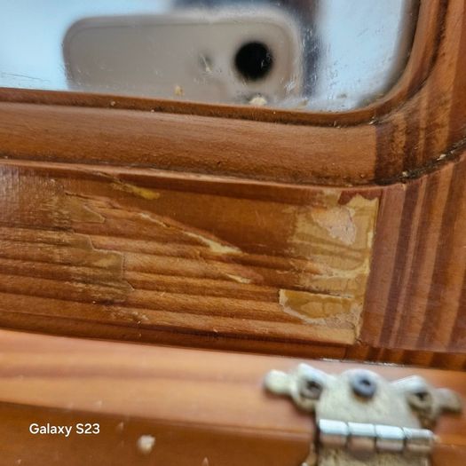 Vintage mirror swivel in pine dressing table mirror
