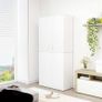 Shoe Cabinet White 80x39x178 cm Chipboard Image 2