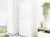 Shoe Cabinet White 80x39x178 cm Chipboard