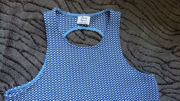 Zara Blue White Dress  Size 8-12