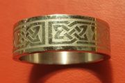 Celtic Design Silver Coloured Band