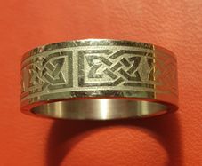 Celtic Design Silver Coloured Band