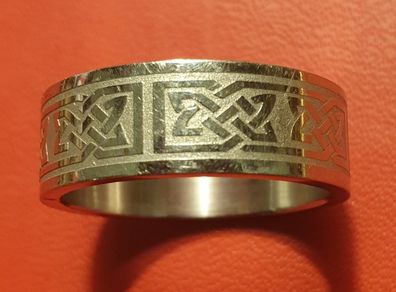 Celtic Design Silver Coloured Band