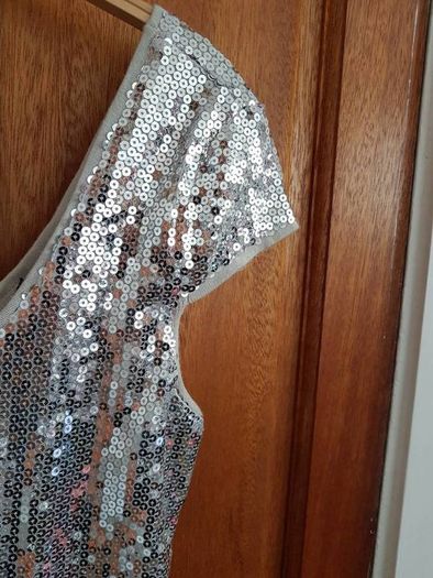 Armani exchange squin dress silver Size L / 14