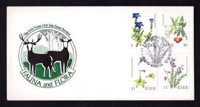 1978 Ireland Fauna & Flora: Flowers Commemorative Stamps Illustrated The Irish Times First Day Cover (FDC)
