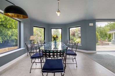 Wrought Iron Dining Tables with Glass Top 10 Seats