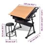 New Drawing Table with Stool Image 8