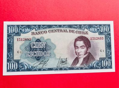 CHILE  100. ESCUDOS   1975  Pick 141a  Uncirculated )