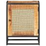 Bedside Cabinet 40x30x50 cm Rough Mango Wood and Natural Cane Image 5