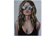 Woman With Sunglasses Canvas Painting Poster Wall Art Home Decoration