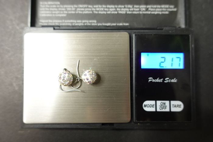 925 Sterling Silver Shamballa Crystal Disco Ball Pendant Chain and Earrings