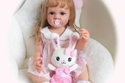 22 Inch Reborn doll with soft toy full body silicone