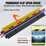 5 PCs Rubber Cable Protector Ramp 98x24x4.5 cm, 2 Channel, 12000 lbs/axle Capacity Heavy Duty Hose Wire Cover Ramp Driveway Image 2