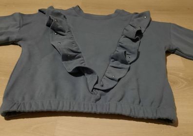 girls brand new blue frill sweatshirt size 10-11 years