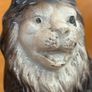 Antique Ceramic Lion Figurine Image 2