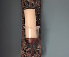 Wall scones wrought iron  candle holder x2