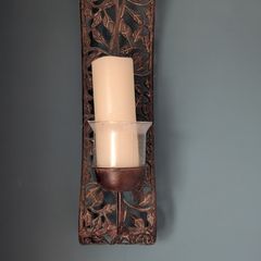 Wall scones wrought iron  candle holder x2