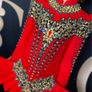 Stunning Red & Gold John Carey Dress Image 2
