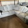 Grey corner sofa L shaped couch set furniture Image 4